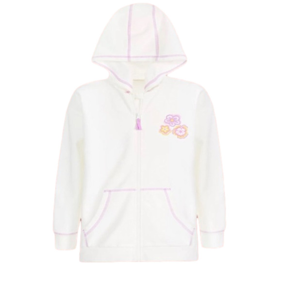 Epic Thread Full Zippered White Hoodie NWT Size Large - Picture 1 of 3